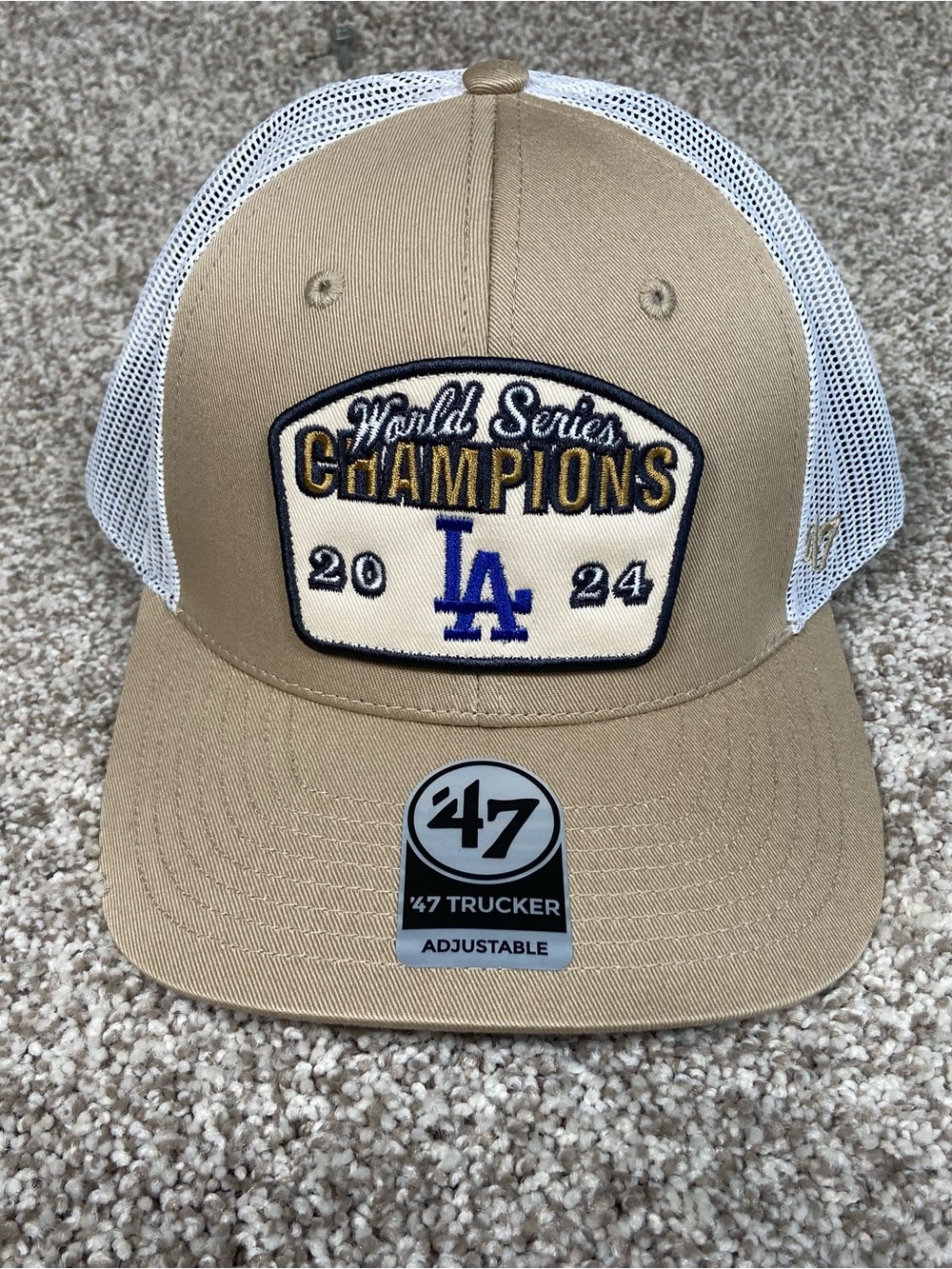 47 Brand Los Angeles Dodgers 2024 World Series Champions Trucker Hat NWT MLB